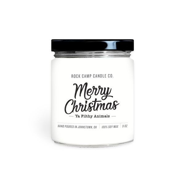 Merry Christmas, Ya Filthy, funny Christmas candle, Balsam, Berry, Apple, soy candle, gift